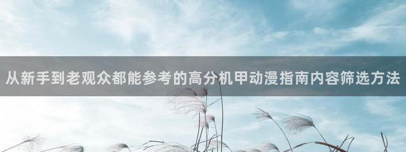 omofun动漫推荐排行:从新手到老观众都能参考的高分机甲动漫指南内容筛选方法配图